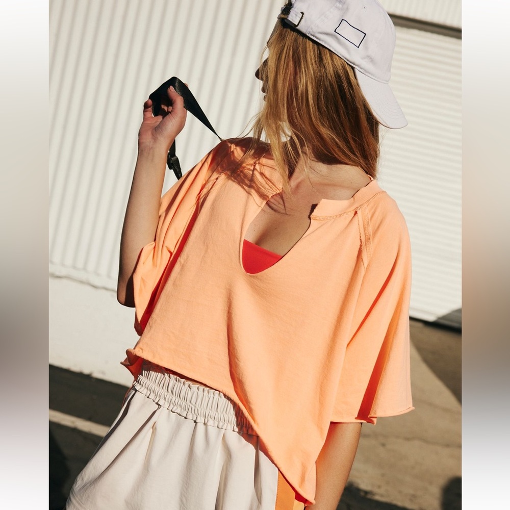 NEW Free People FP Movement Reflect Tee in Melon - Picture 5 of 8